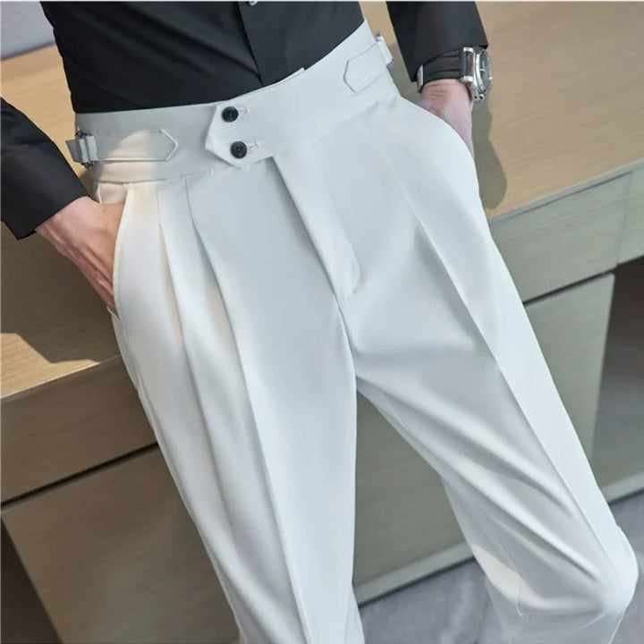 Levoire | Pantalons Décontractés Taille Haute Pour Hommes Avec Ceinture