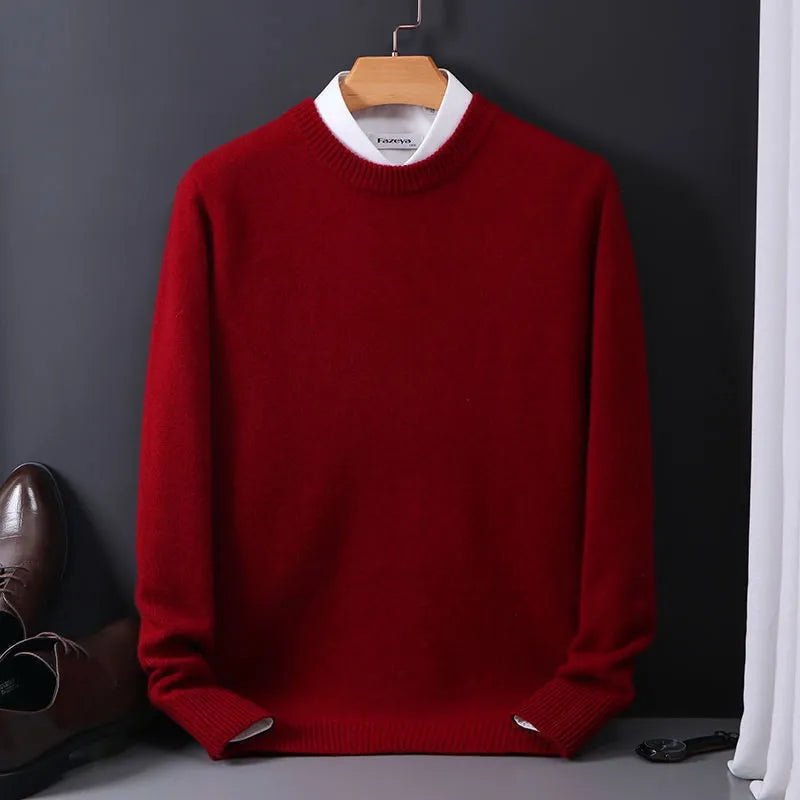 Levoire | Pull En Cachemire Pour Hommes Bordeaux