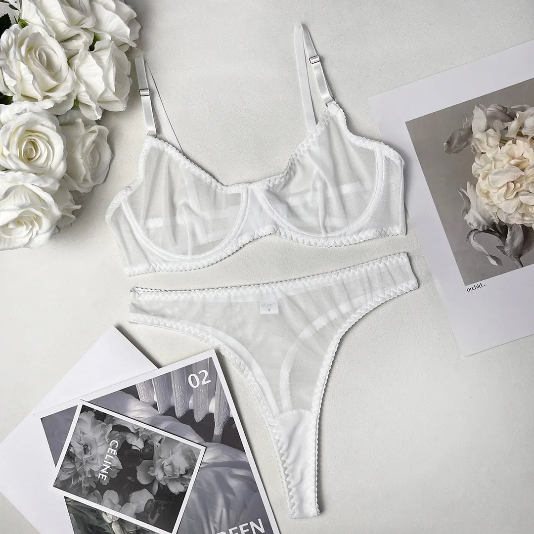 Levoire | Lingerie Entièrement Transparente Blanc