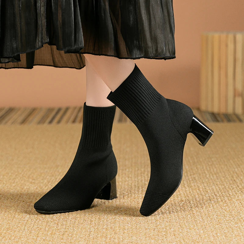 Levoire | Élégantes Chaussures à Talons Hauts Plat Noir