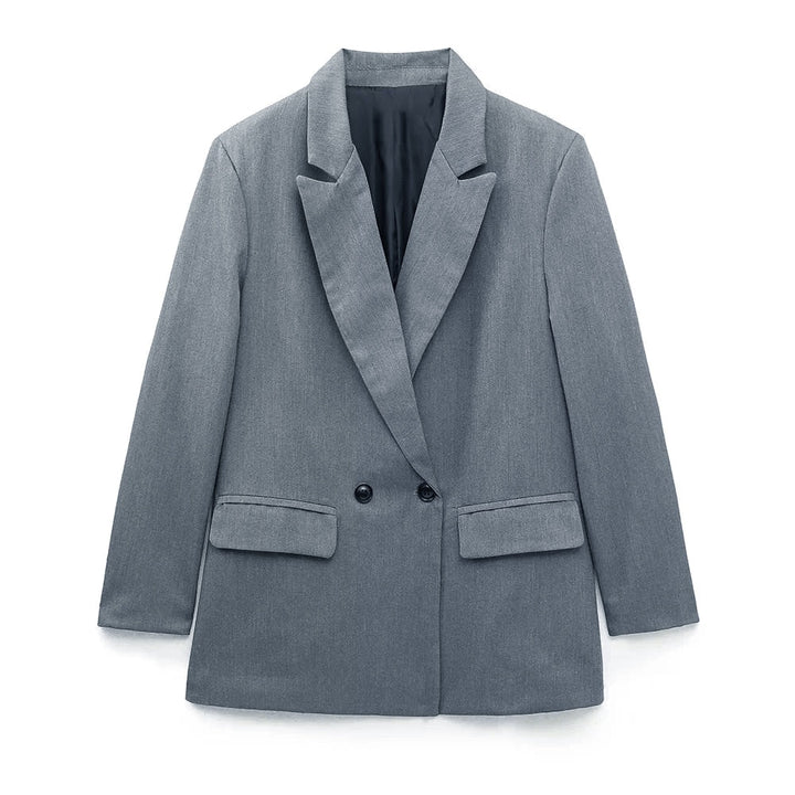 Levoire | Blazer Raffiné & Intemporel Gris Bleu