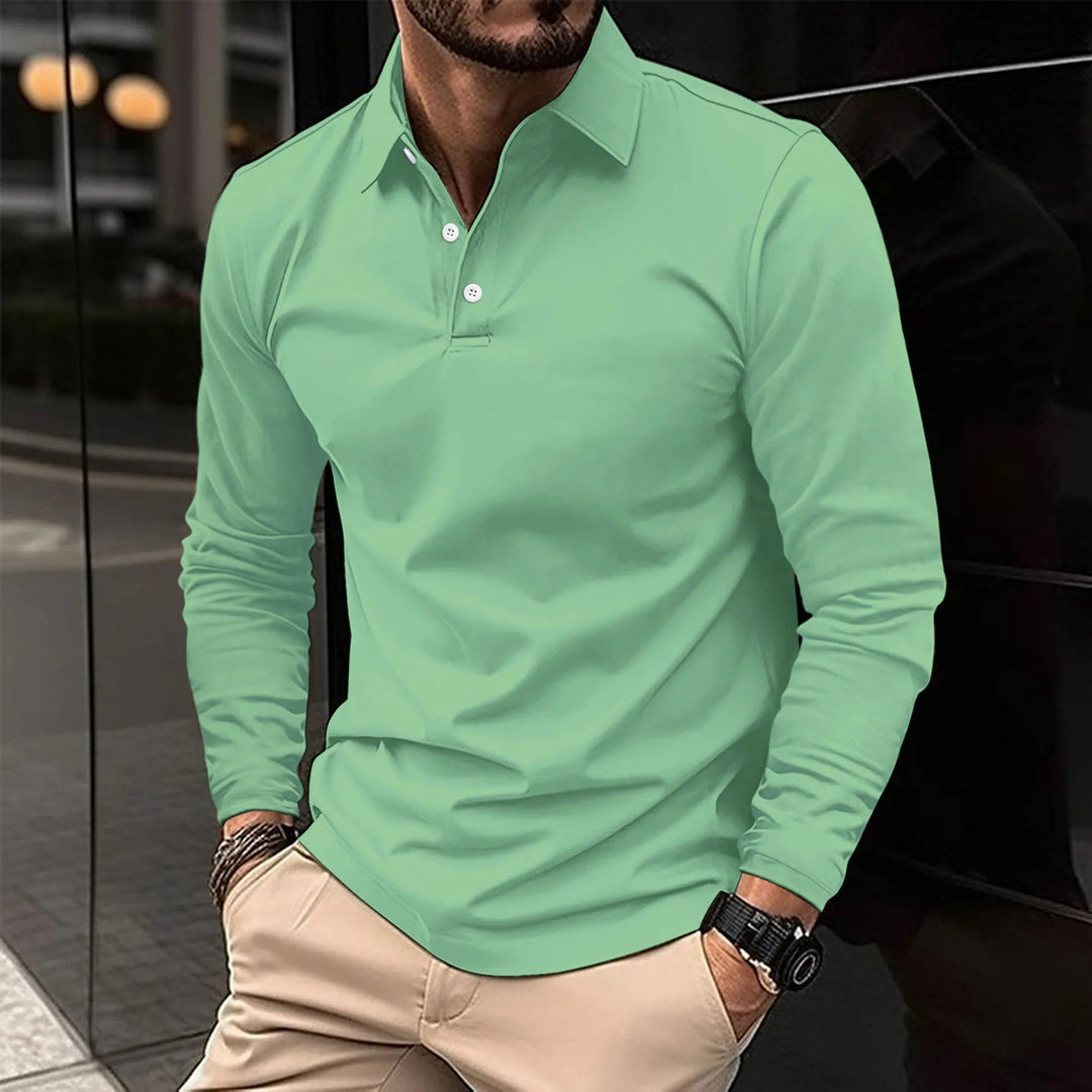 Levoire | Chemise Slim Fit Demi-Boutonnage Vert