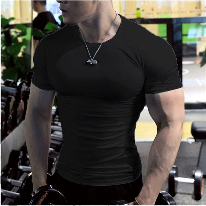 Levoire | T-Shirt De Fitness À Manches Courtes Pour Hommes Élégant Et Confortable Pour L'Entraînement Noir