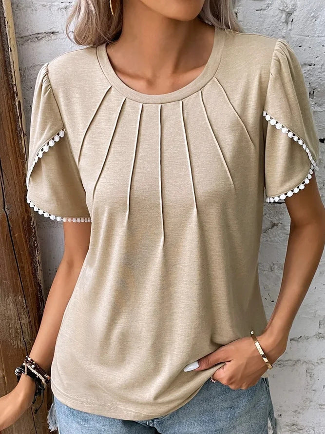 Levoire | Blouse Élégante Avec Une Touche Vintage Khaki