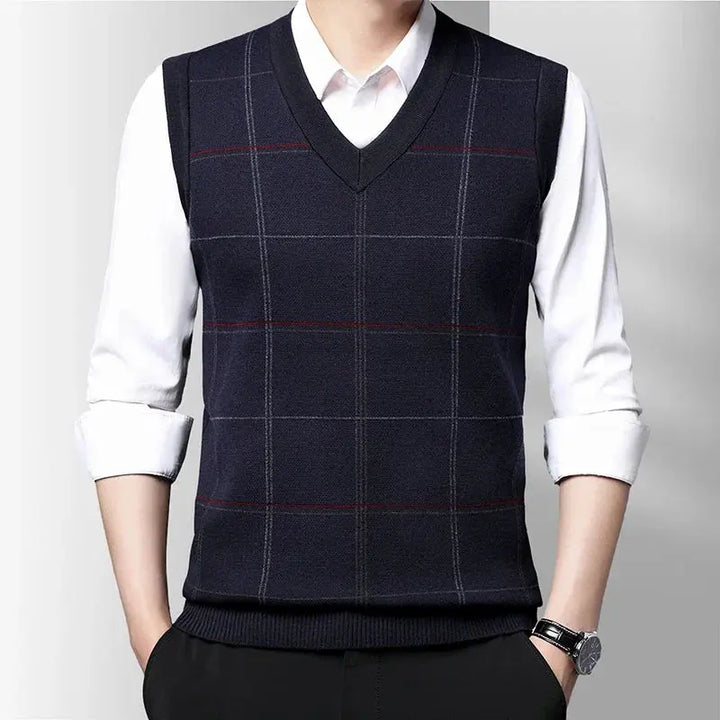 Levoire | Gilet Kinit à motifs Merinisinsininen
