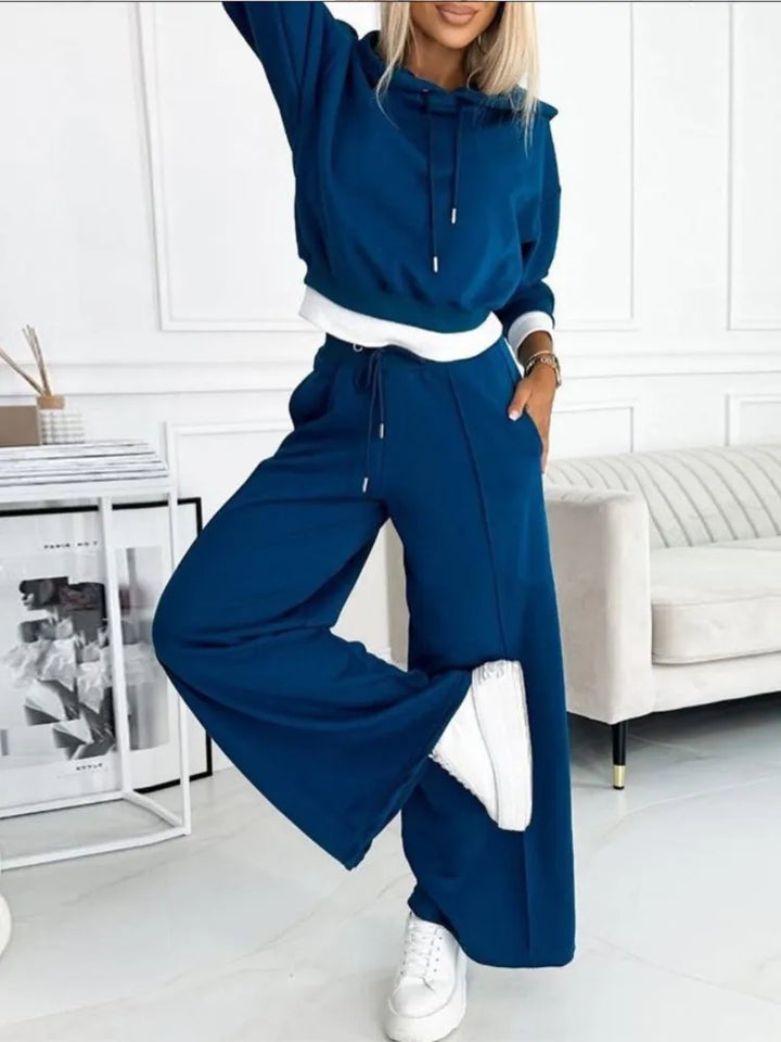 Levoire | Pantalons De Course Ensemble Lounge Deux Pièces Femmes Bleu