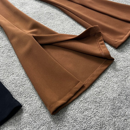 Levoire | Pantalons Évasés Pantalon Élégant Avec Une Belle Coupe Marron
