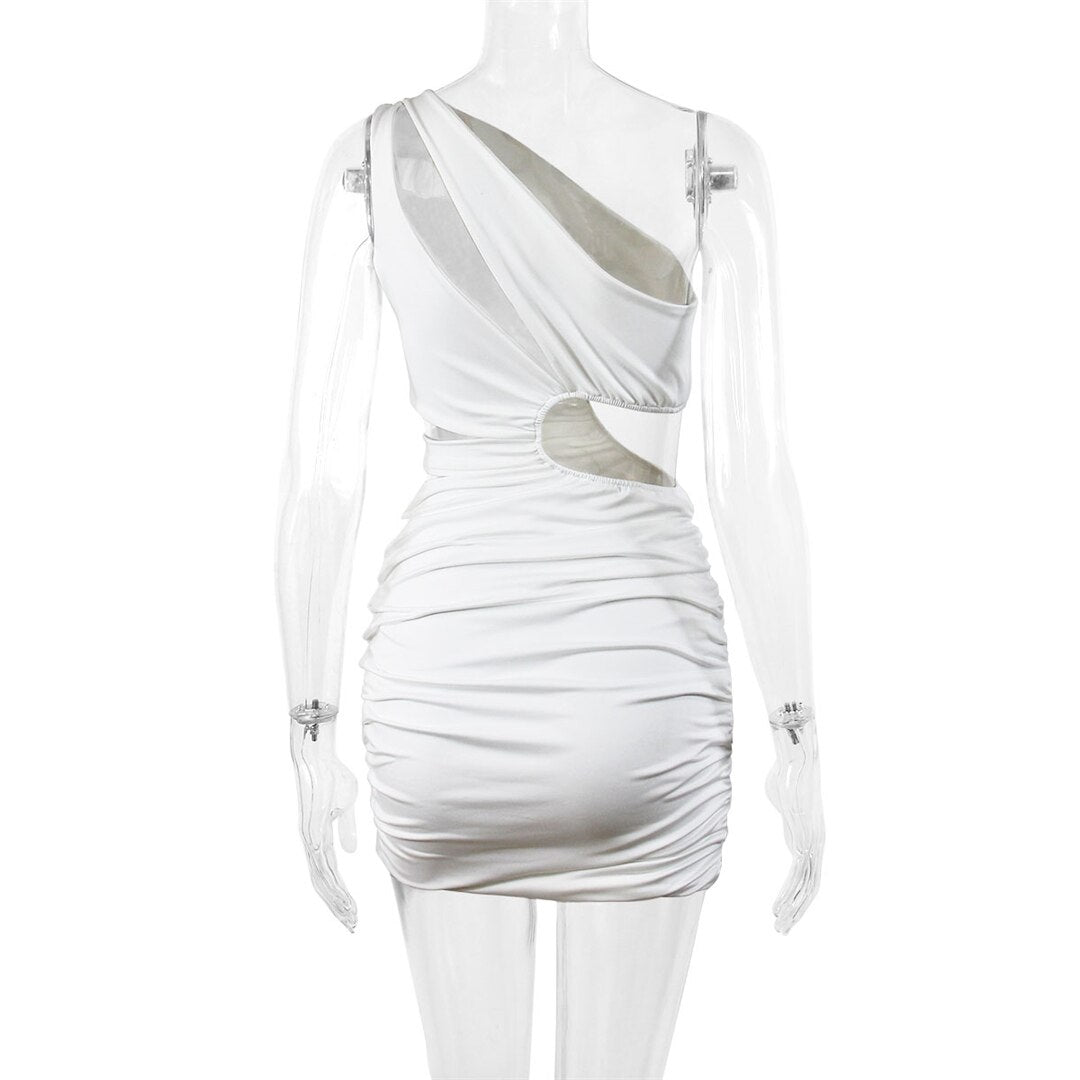 Levoire | Une Épaule Vide Mini Robe