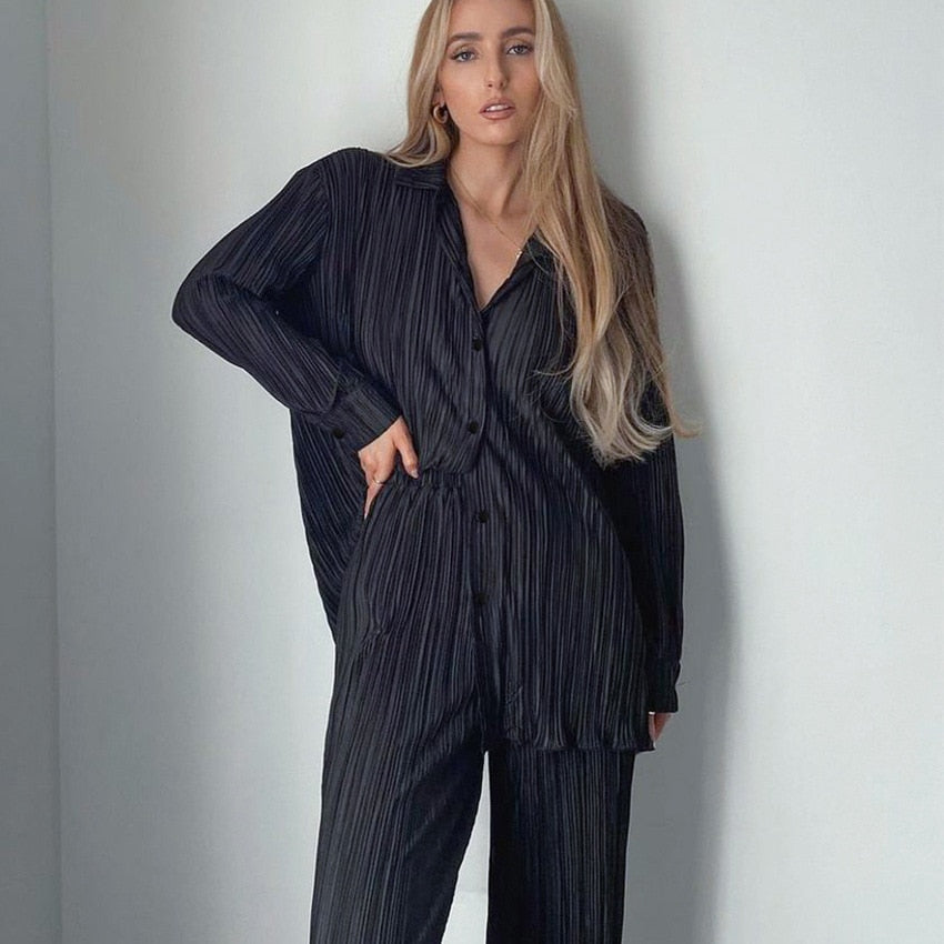 Levoire | Ensemble Lounge Avec Pantalons Larges Et Blouse