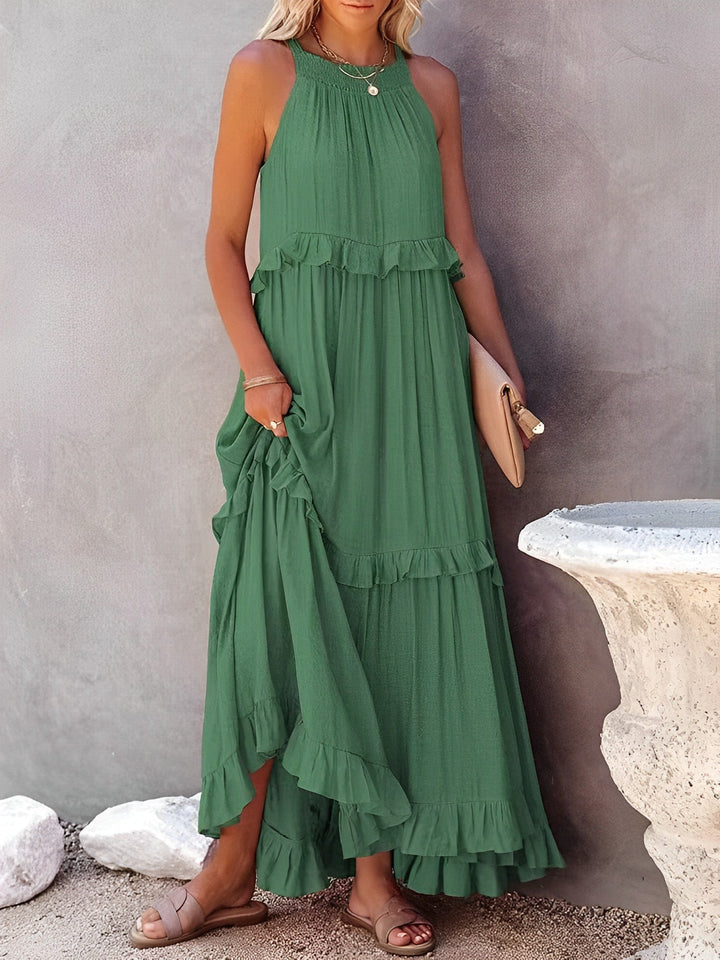 Levoire | Robe Bohème Estivale Avec Élégance Vert
