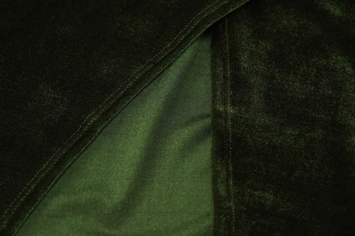 Levoire | Robe Maxi En Velours Vert Avec Cordon Au Dos