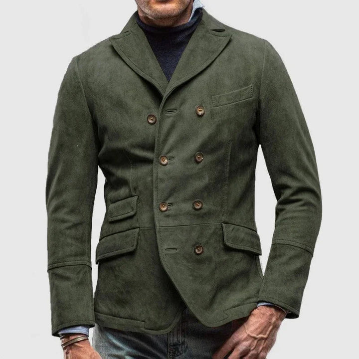 Levoire | Veste Slim Fit À Manches Longues Avec Fermeture À Boutons Vert
