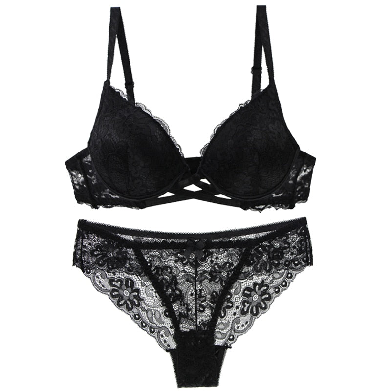 Levoire | Ensemble De Lingerie Push-Up En Dentelle Grande Taille Noir