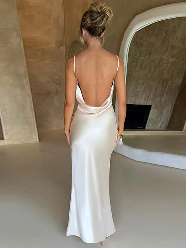 Levoire | Élégant Maxi Satin Chemise De Nuit