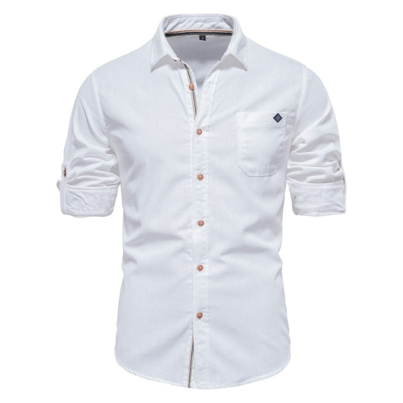 Levoire | Chemise Ajustée Pour Hommes Blanc
