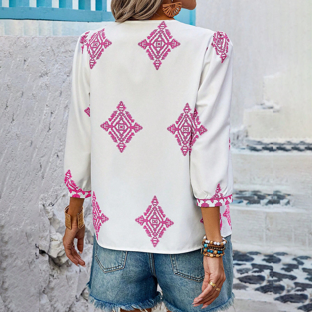 Levoire | Blouse Avec Imprimé Rétro Pour Femmes