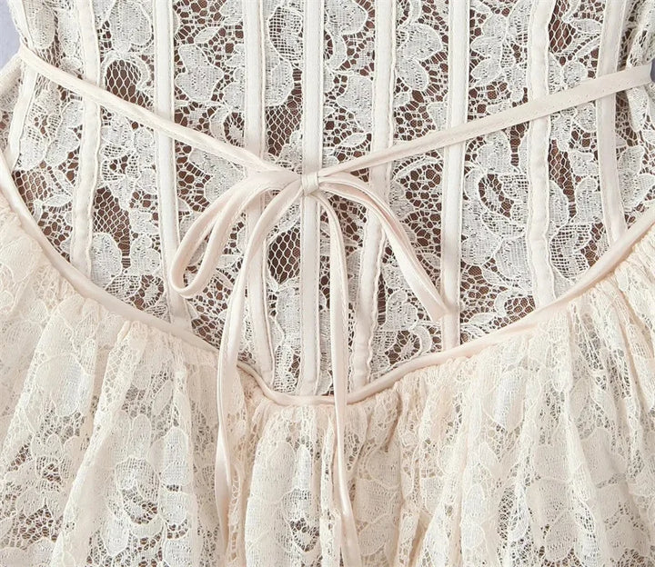 Levoire | Robe Mini En Dentelle De Récolte De Vin