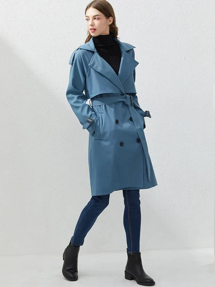 Levoire | Manteau avec boutons et ceinture Bleu