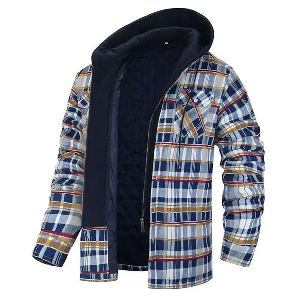 Levoire | Veste Chemise À Carreaux Doux Orange