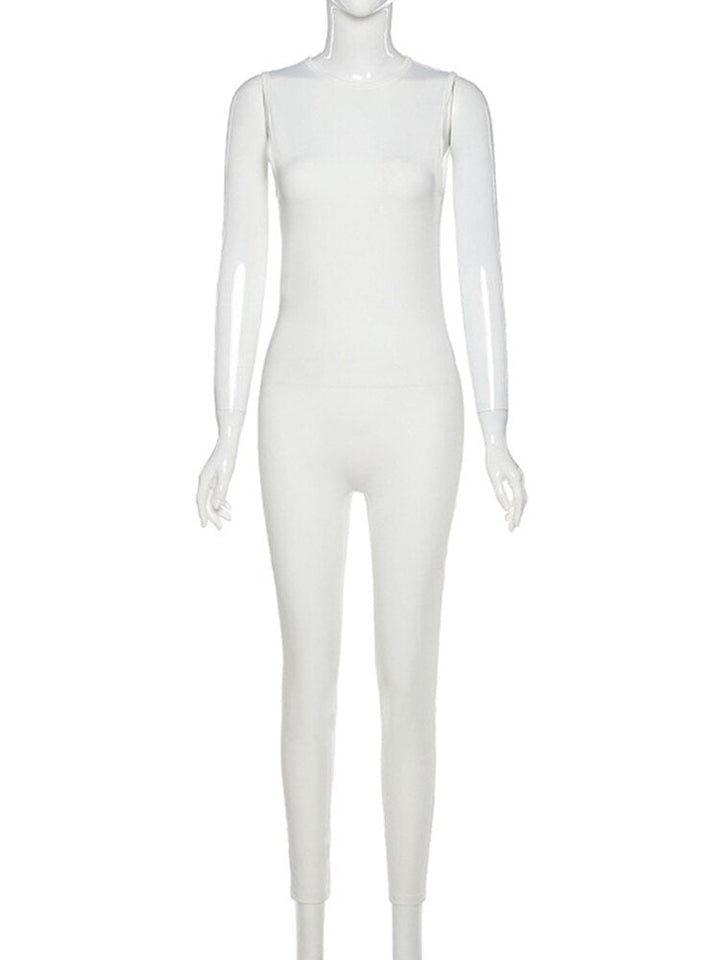 Levoire | Vêtements De Sport À Manches Longues - Combinaison D'Entraînement Ajustée Pour Femmes Blanco - sans manches
