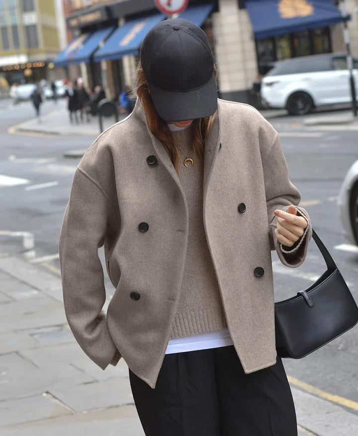 Levoire | Peacoat À Double Bouton Avec Col Montant