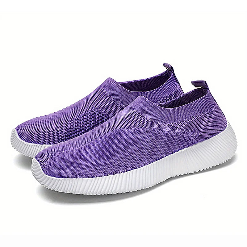 Levoire | Baskets Chaussettes Femme Souples Violet