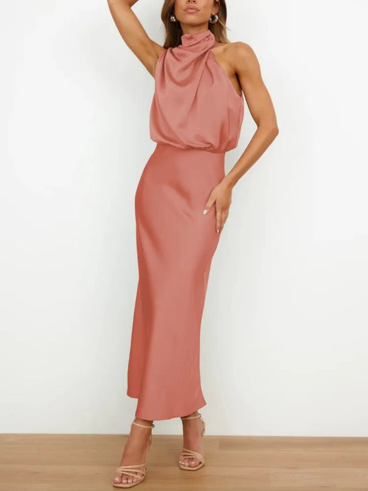 Levoire | Élégante Robe De Soirée En Velours Rose clair