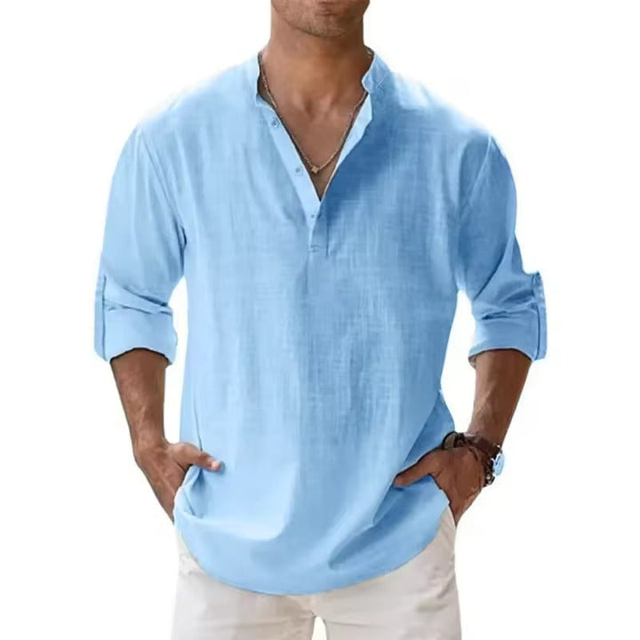 Levoire | Chemise En Lin Pour Hommes Fraîche Et Respirante Marine