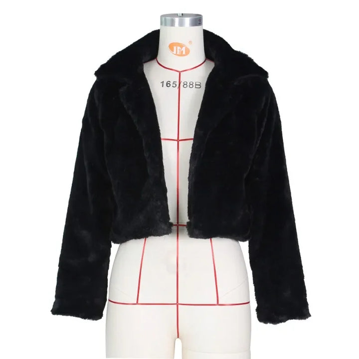Levoire | Manteau en fausse fourrure Noir