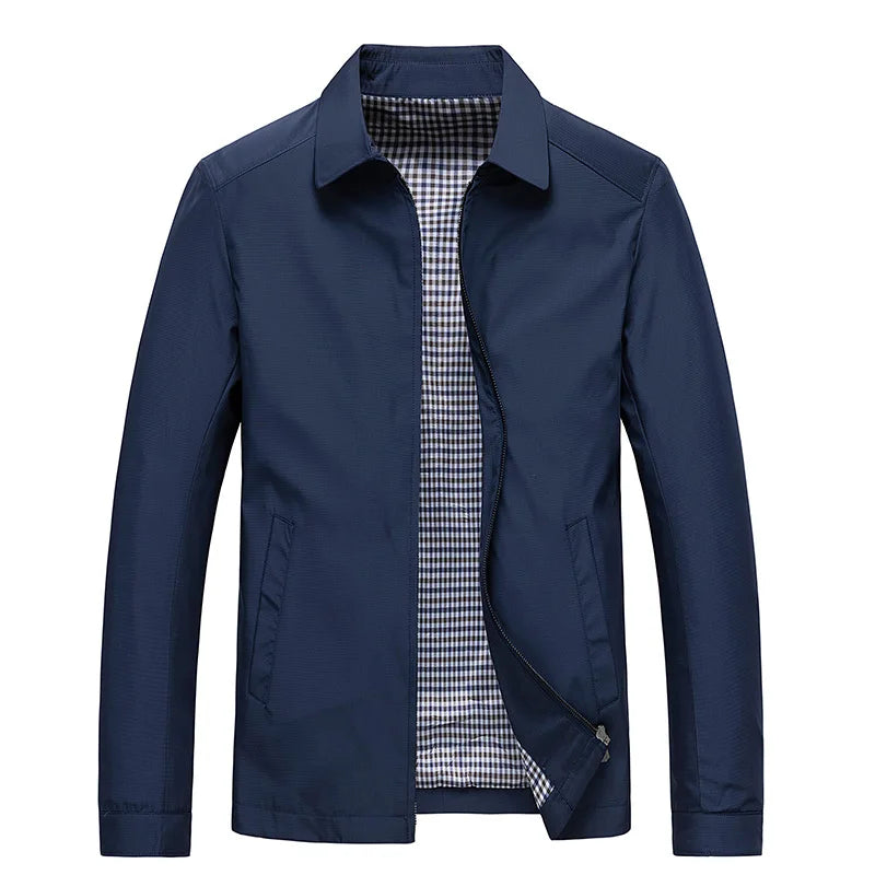 Levoire | Veste Slim Fit À Manches Longues Avec Fermeture Éclair Bleu