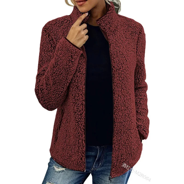 Levoire | Veste En Polaire Pour Femmes Bourgogne