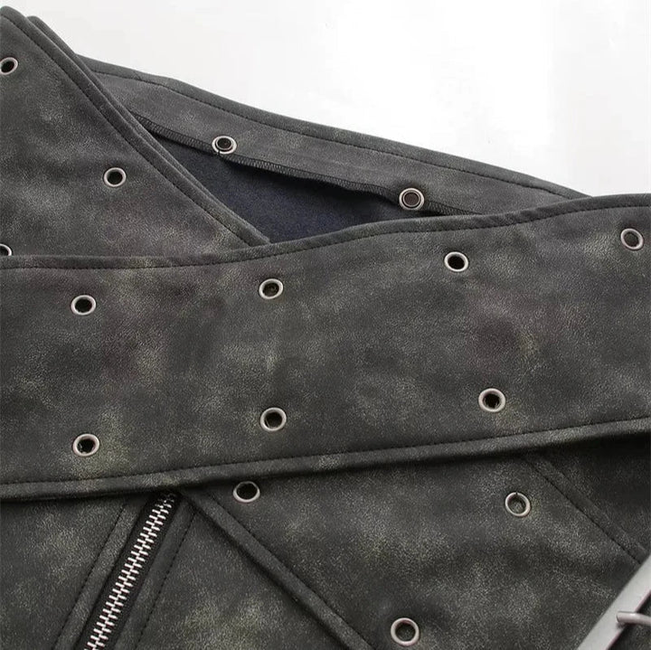 Levoire | Jupe Mini En Simili Cuir Y2K