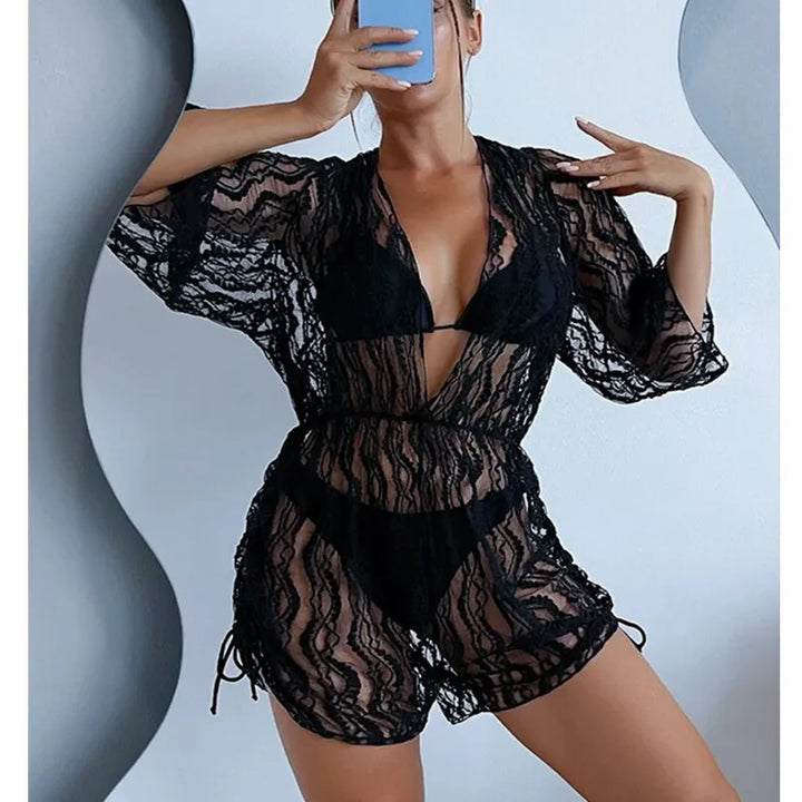 Levoire | Bikini Tropical Sexy Avec Cache-Maillot Noir