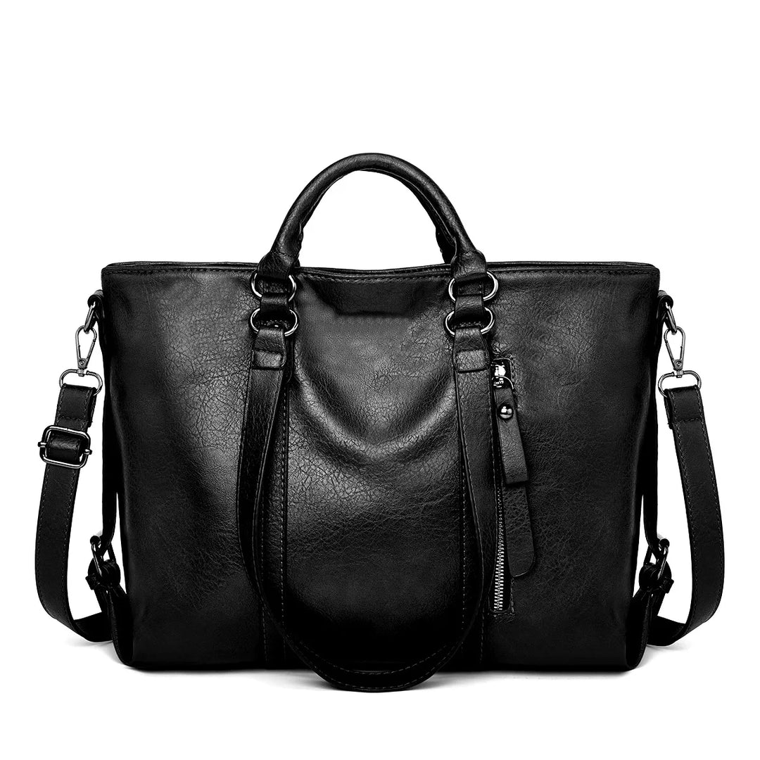 Levoire | Grand Sac À Bandoulière En Cuir Noir
