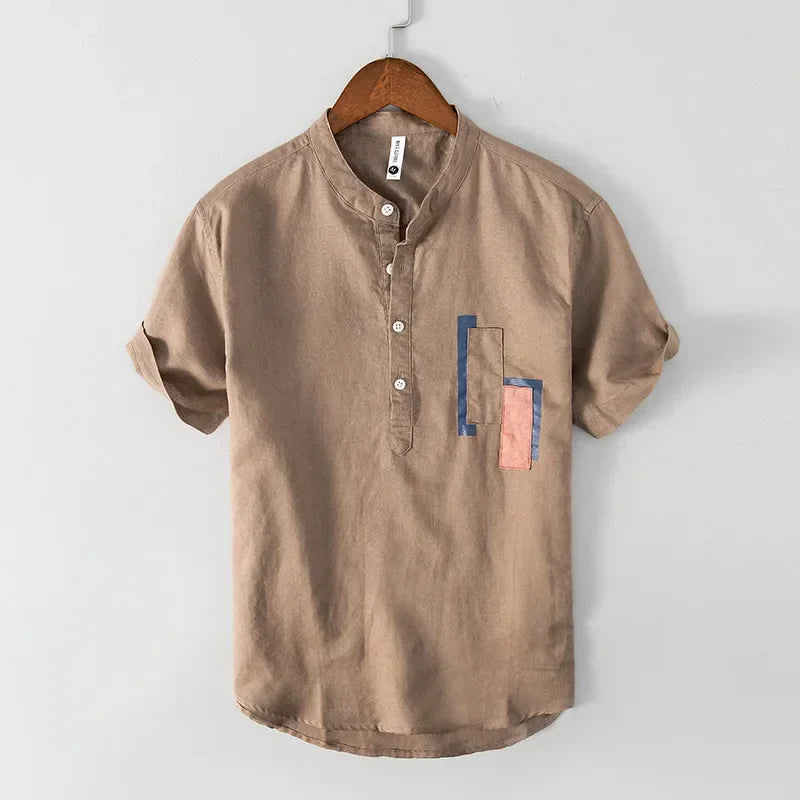 Levoire | Chemise à demi-manches Braun
