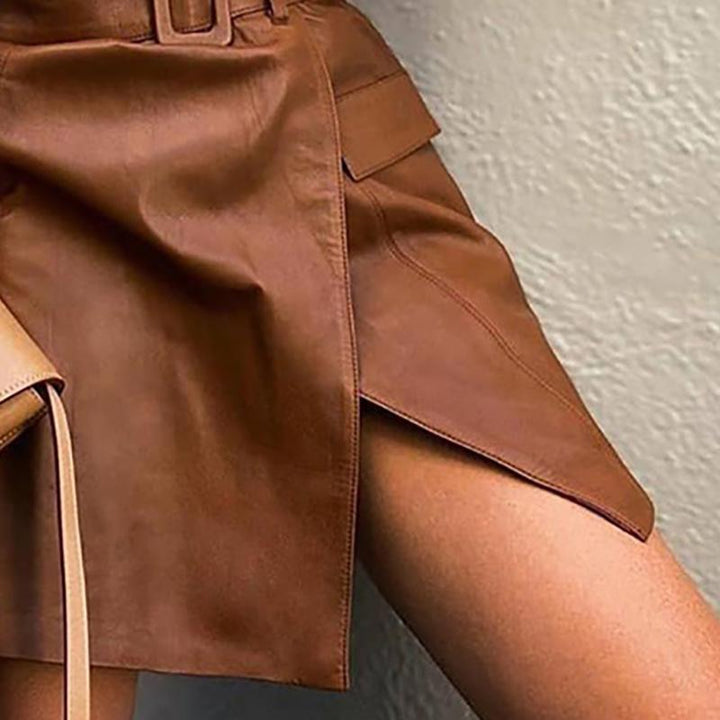 Levoire | Jupe Haute Taille En Cuir Pu