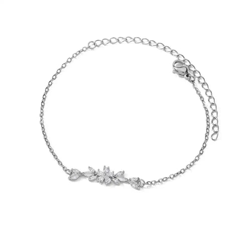Levoire | Bracelet Fleur En Zircon Doré
