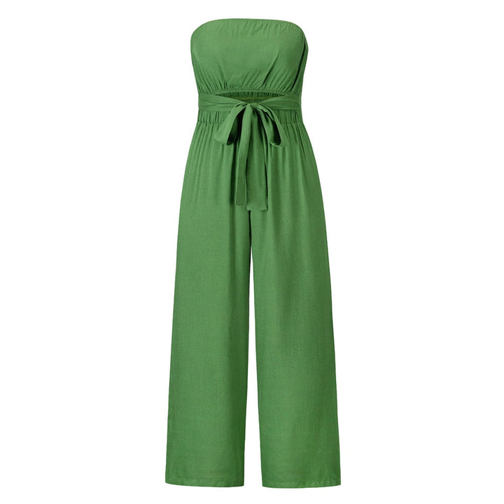 Levoire | Sans Bretelles Large - Été 2024 Joli Combinaison - Sexy Coupe Étroite Vert