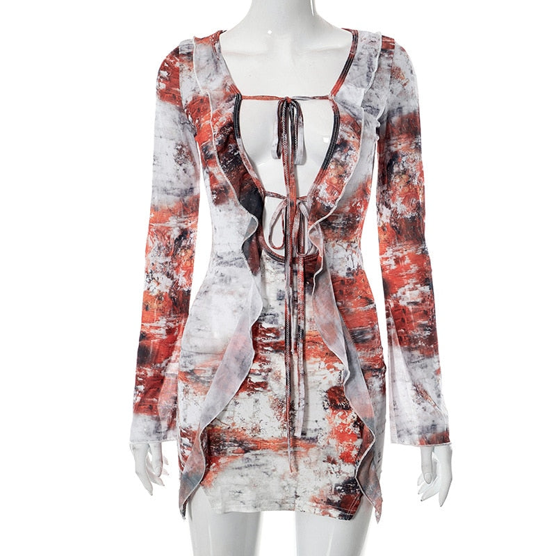 Levoire | Robe Mini À V Multicolore