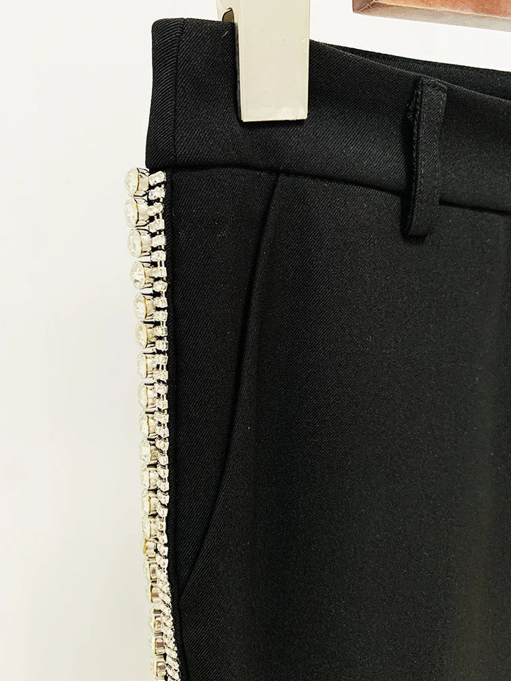 Levoire | Veste Designer Blazer Brodé De Cristaux Diamonds Pantalon Droit