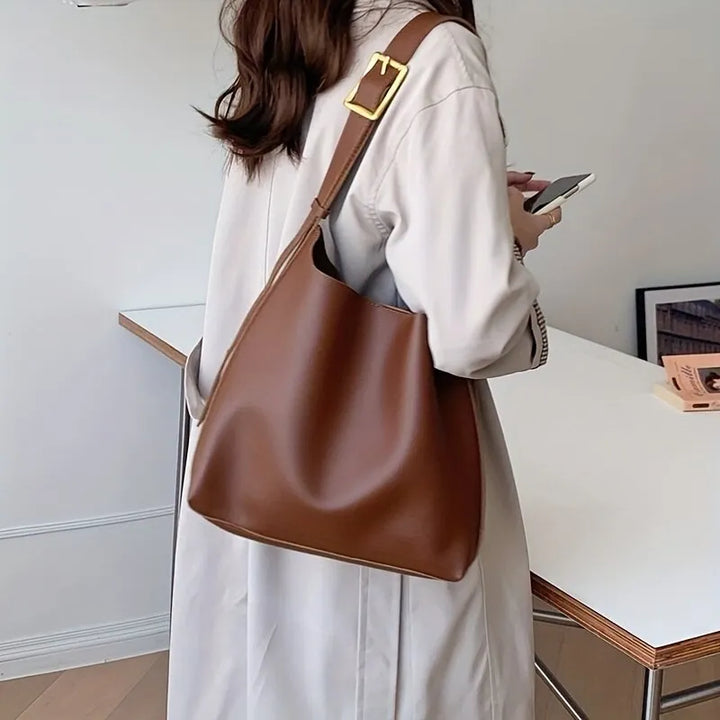 Levoire | VESTE EN CUIR ÉLÉGANTE Braun
