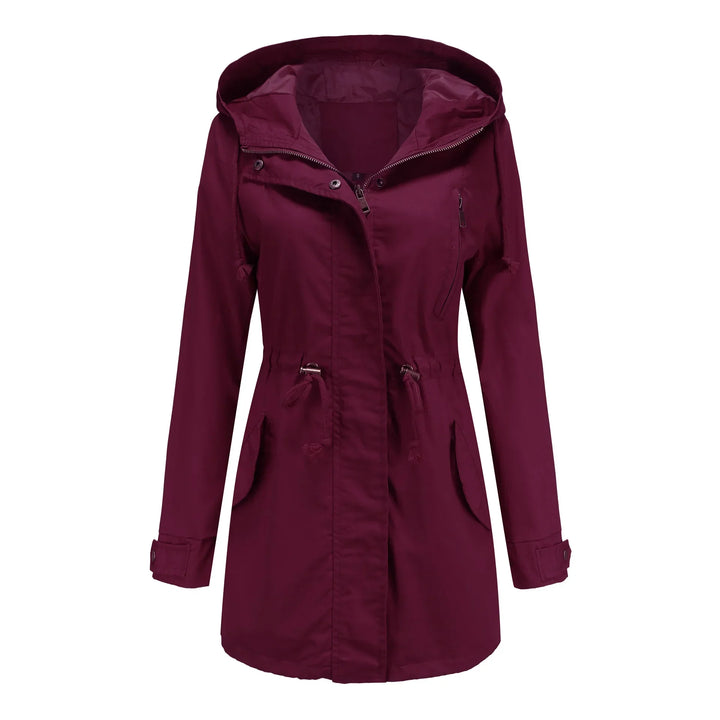 Levoire | T Trench En Coton Avec Capuche Rouge vin