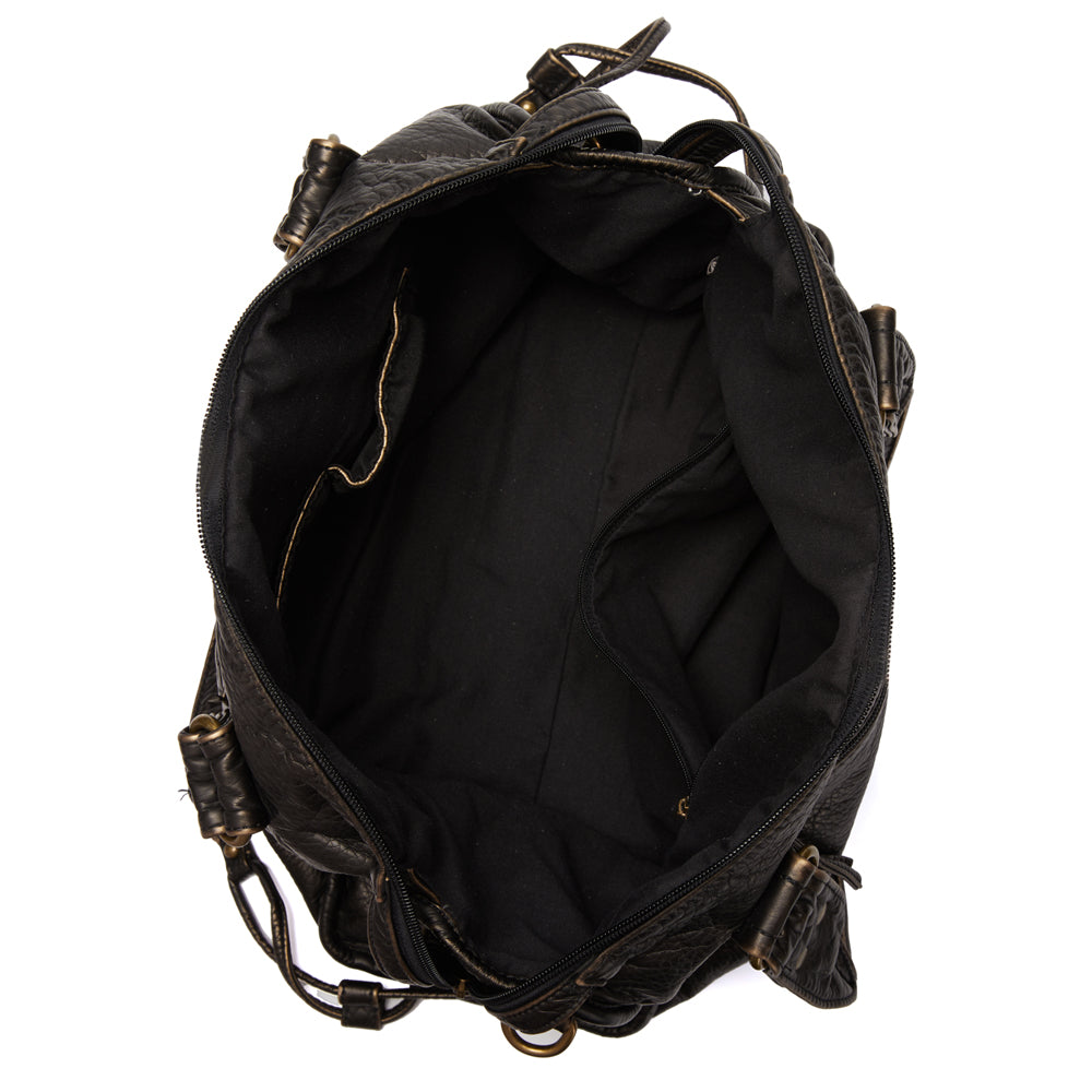 Levoire | Sac À Bandoulière Rétro Noir En Cuir