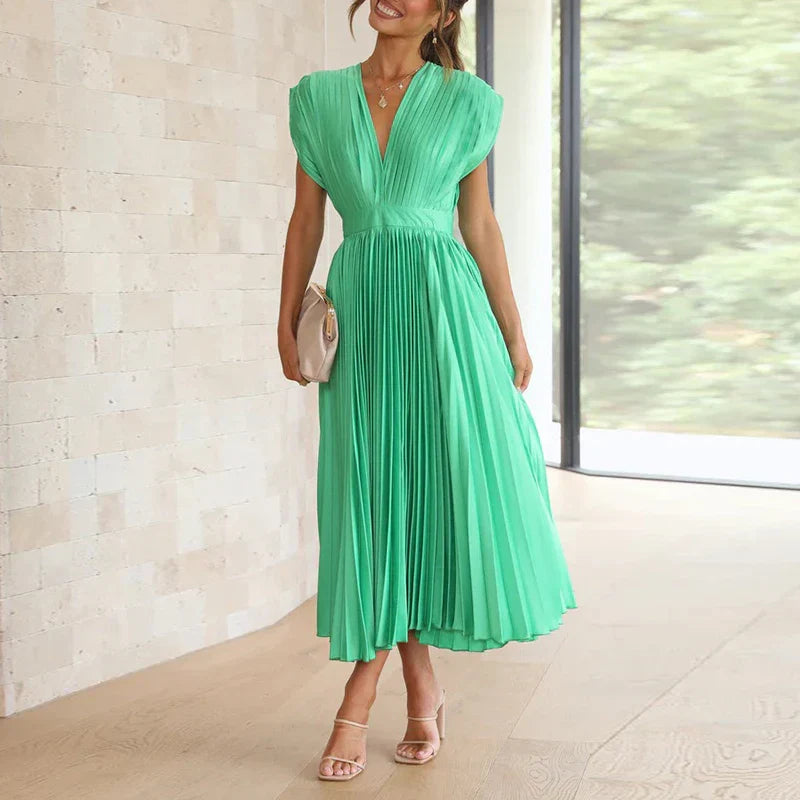 Levoire | Robe Élégante Sans Manches Vert