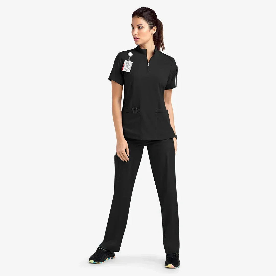 Levoire | Uniforme Médicale Pour Femmes À Coupe Ajustée Noir