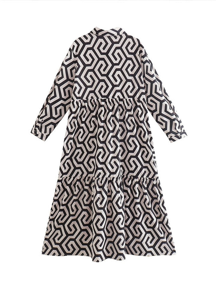Levoire | Robe Chemise Imprimée A-Ligne Soirée