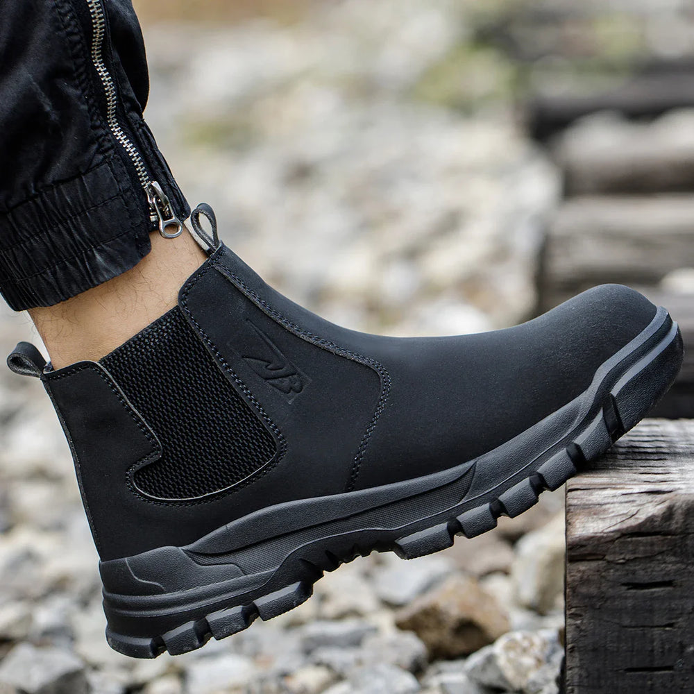 Levoire | Botte De Sécurité Imperméable Pour Hommes Confortables Avec Embout En Acier Pour Les Pieds Larges