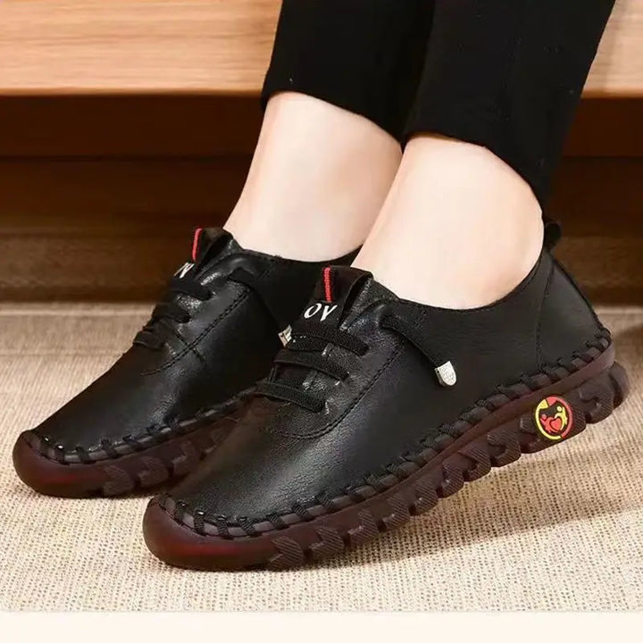 Levoire | Baskets Femme Cuir Confort Noir
