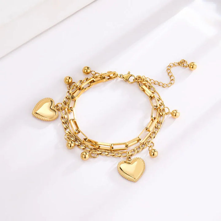 Levoire | Bracelet Multi-Couches À Perles Or