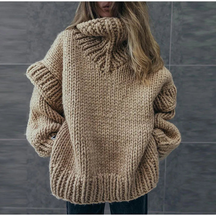 Levoire | Pull Col Roulé À Manches Longues Surdimensionné Braun